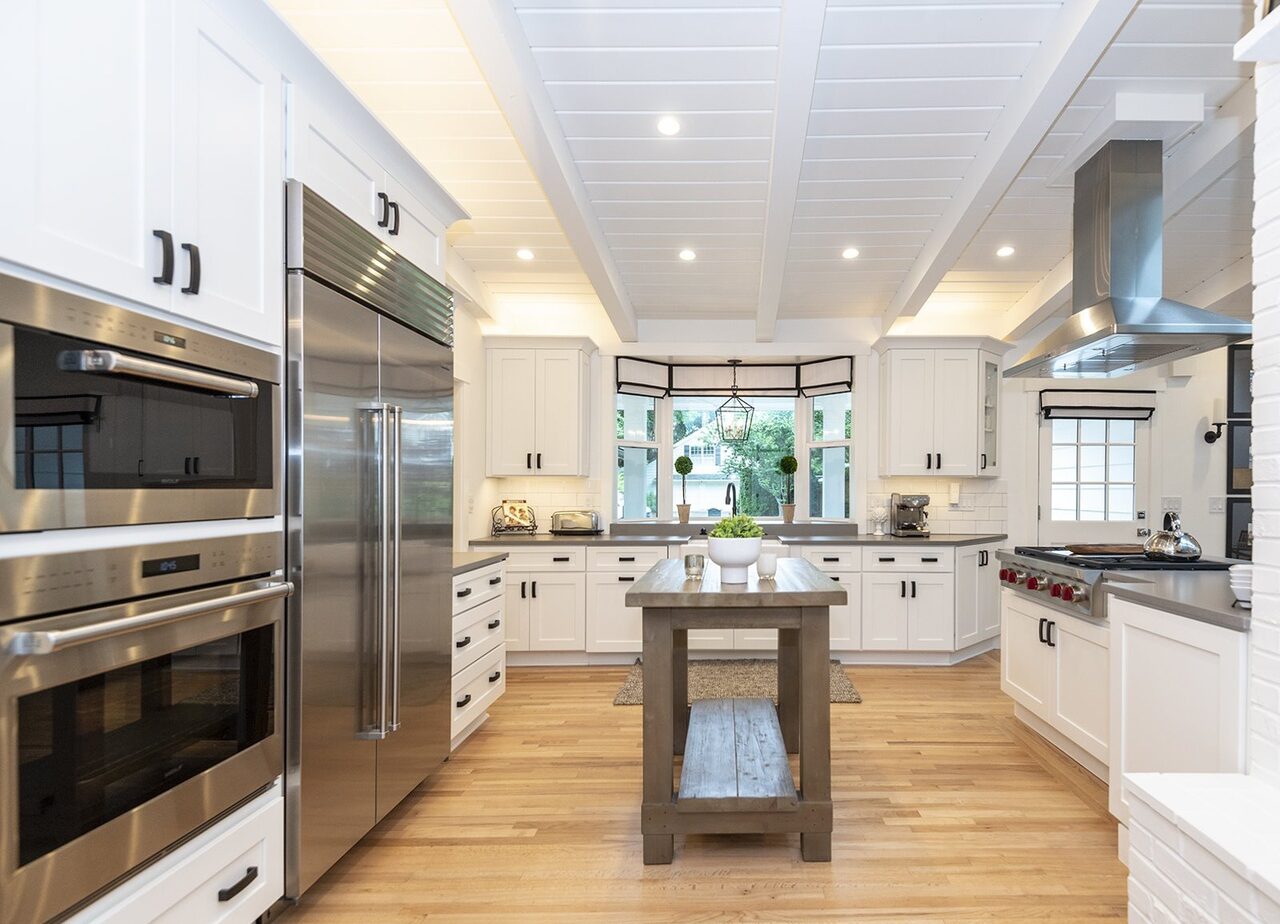 High-end kitchen with integrated appliances