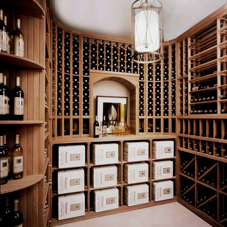 Wine room and wine cabinet bottle storage