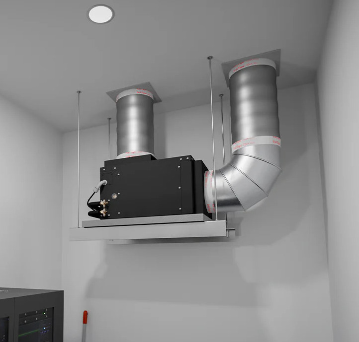 Ducted wine cellar cooling system